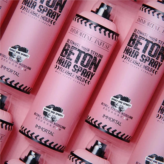 Лак за коса - IMMORTAL - Beton - Гъвкав- 500 мл